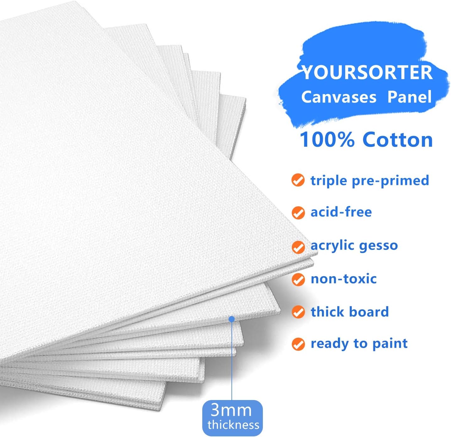 Set de 48 lienzos blancos para pintura de varios tamaños 🎨🖼️ - Imagen 4