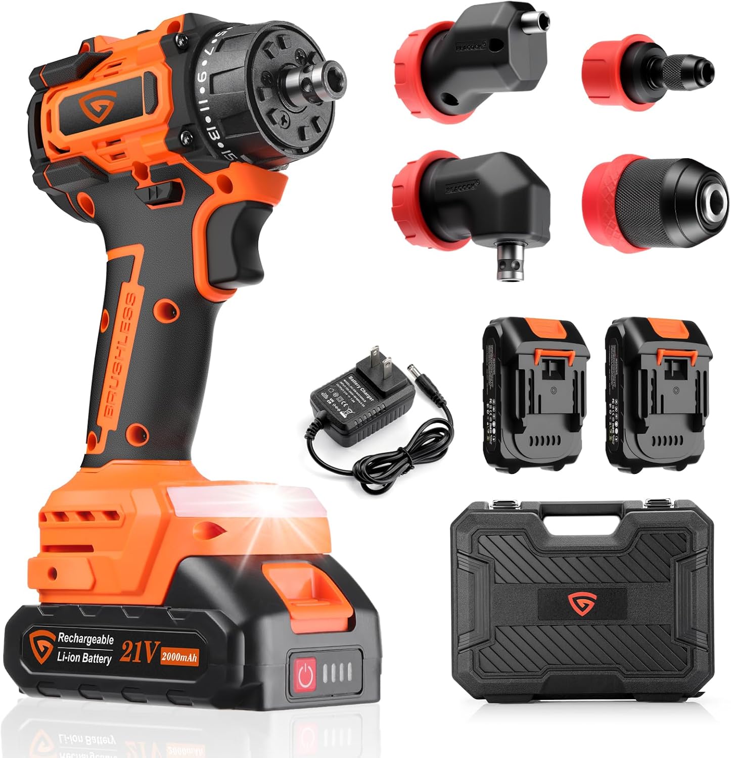 Taladro inalámbrico 21V 5-en-1 con 2 baterías 🔧🔋 - Imagen 2