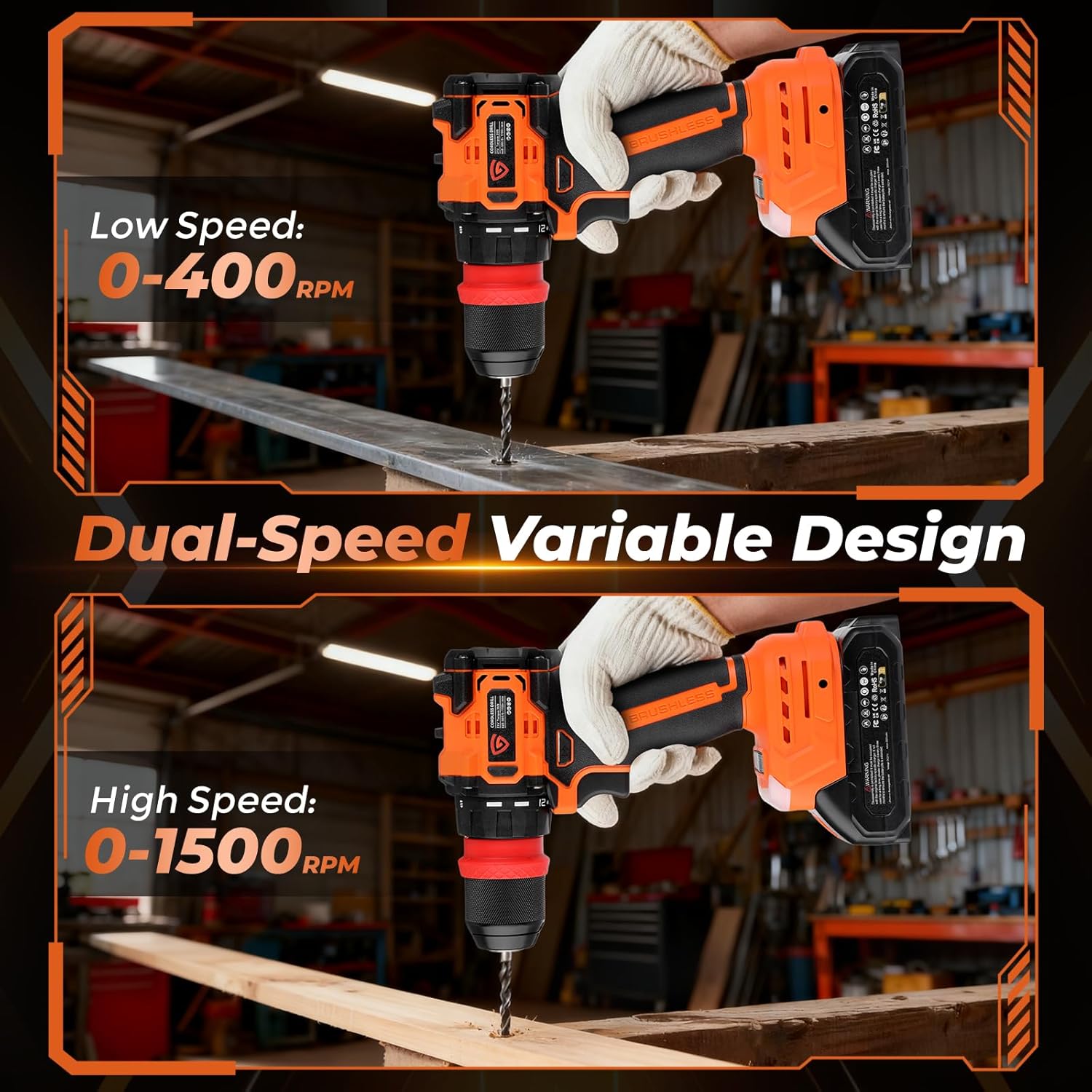 Taladro inalámbrico 21V 5-en-1 con 2 baterías 🔧🔋 - Imagen 3