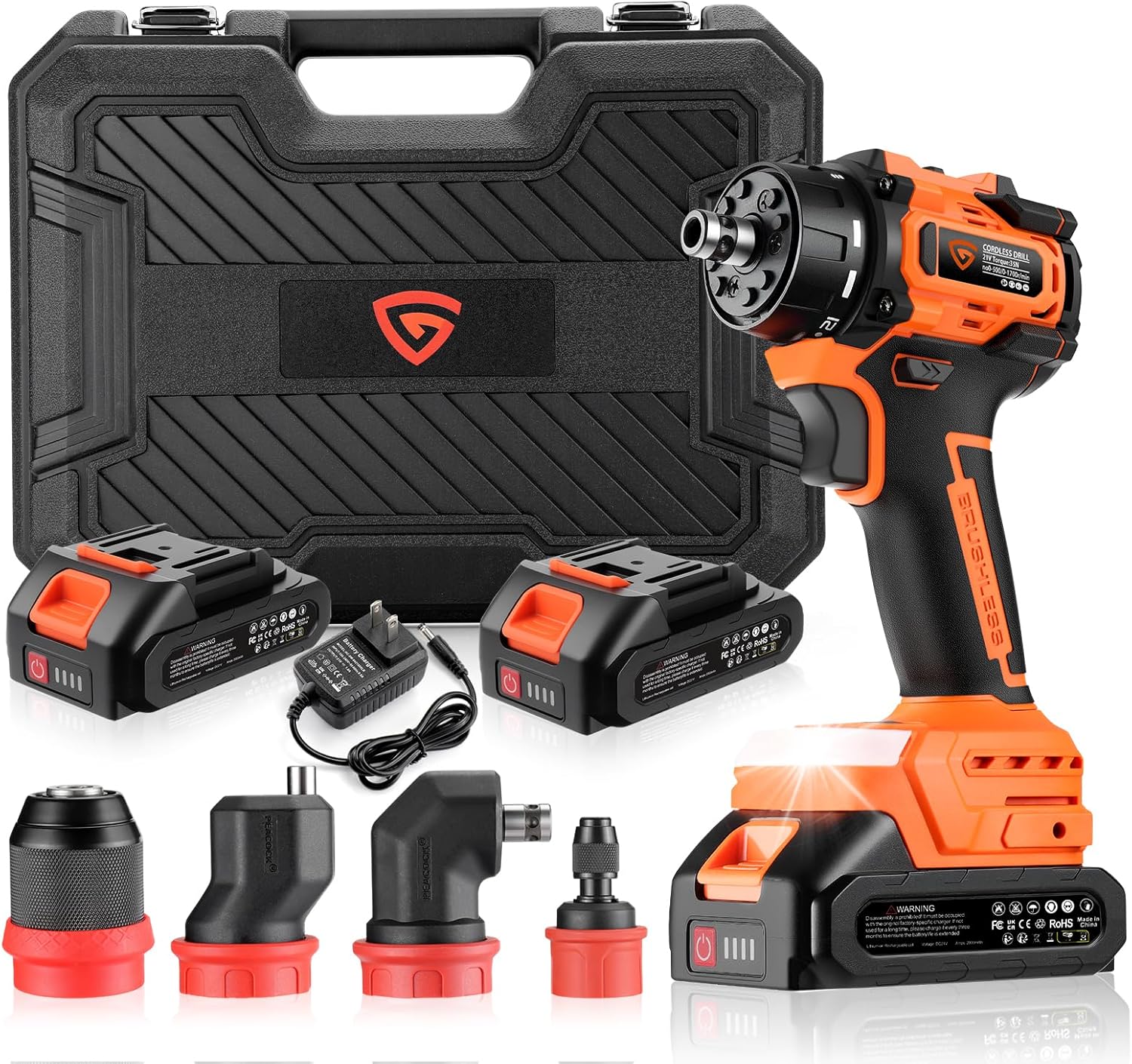 Taladro inalámbrico 21V 5-en-1 con 2 baterías 🔧🔋 - Imagen 8