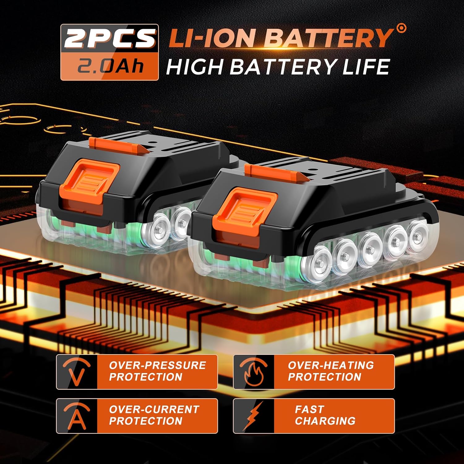 Taladro inalámbrico 21V 5-en-1 con 2 baterías 🔧🔋 - Imagen 9