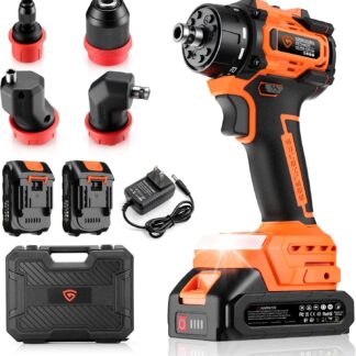 Taladro inalámbrico 21V 5-en-1 con 2 baterías 🔧🔋