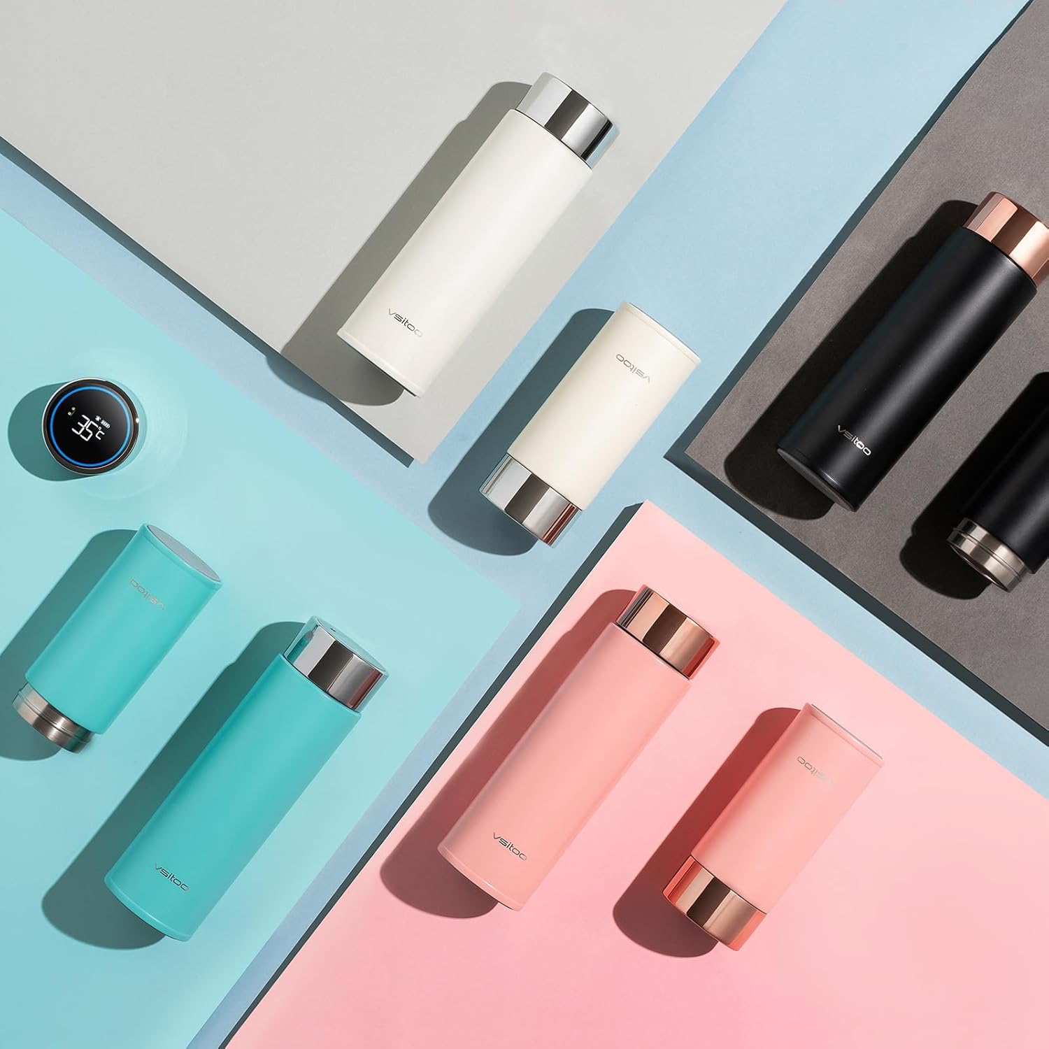 Botella Inteligente Vsitoo Auto-Limpiante 💧 con Pantalla LED y Batería 30 Días - Imagen 4