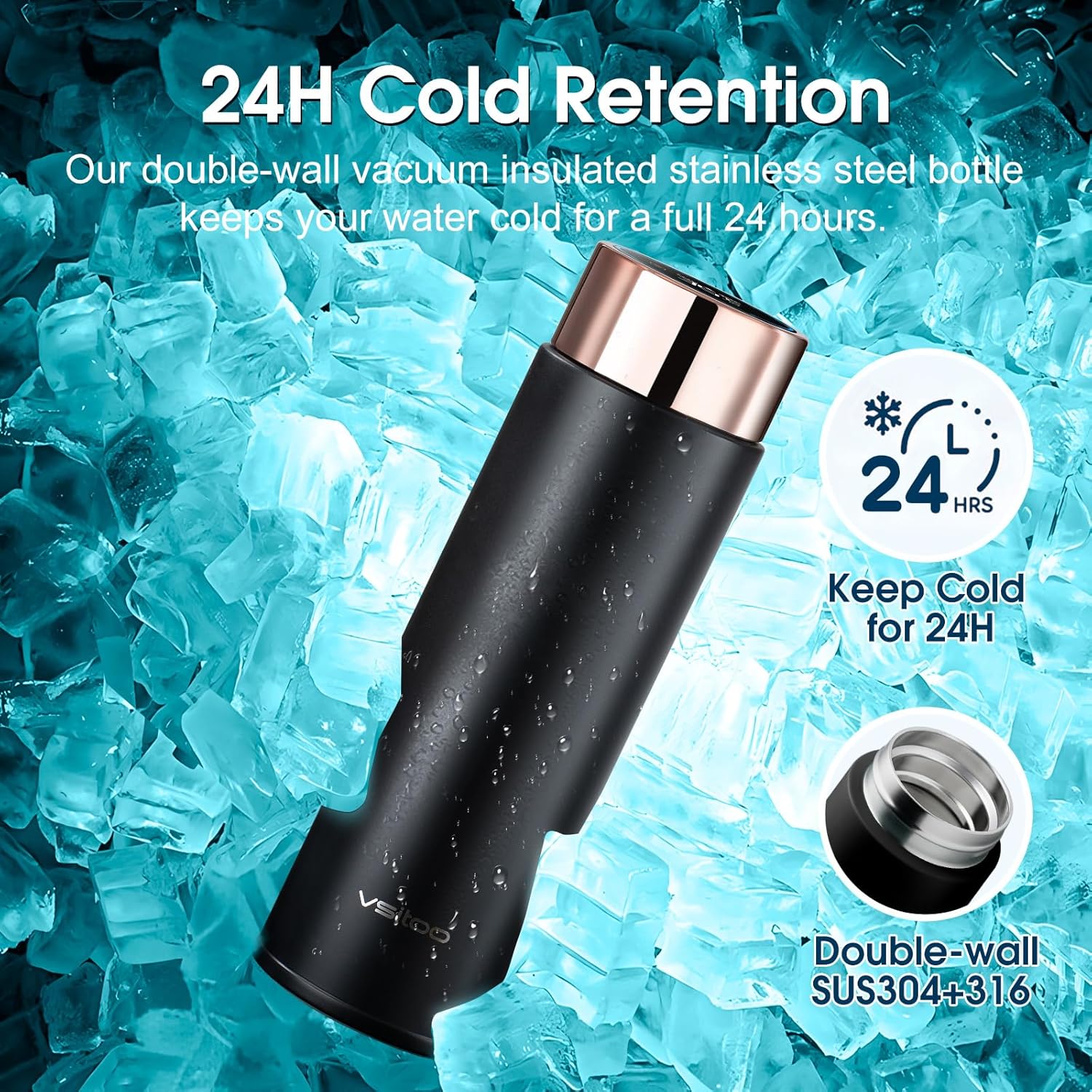 Botella Inteligente Vsitoo Auto-Limpiante 💧 con Pantalla LED y Batería 30 Días - Imagen 9