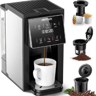Cafetera AIRMSEN Grind & Brew 3-en-1 con Pantalla Táctil ☕ 1000 W