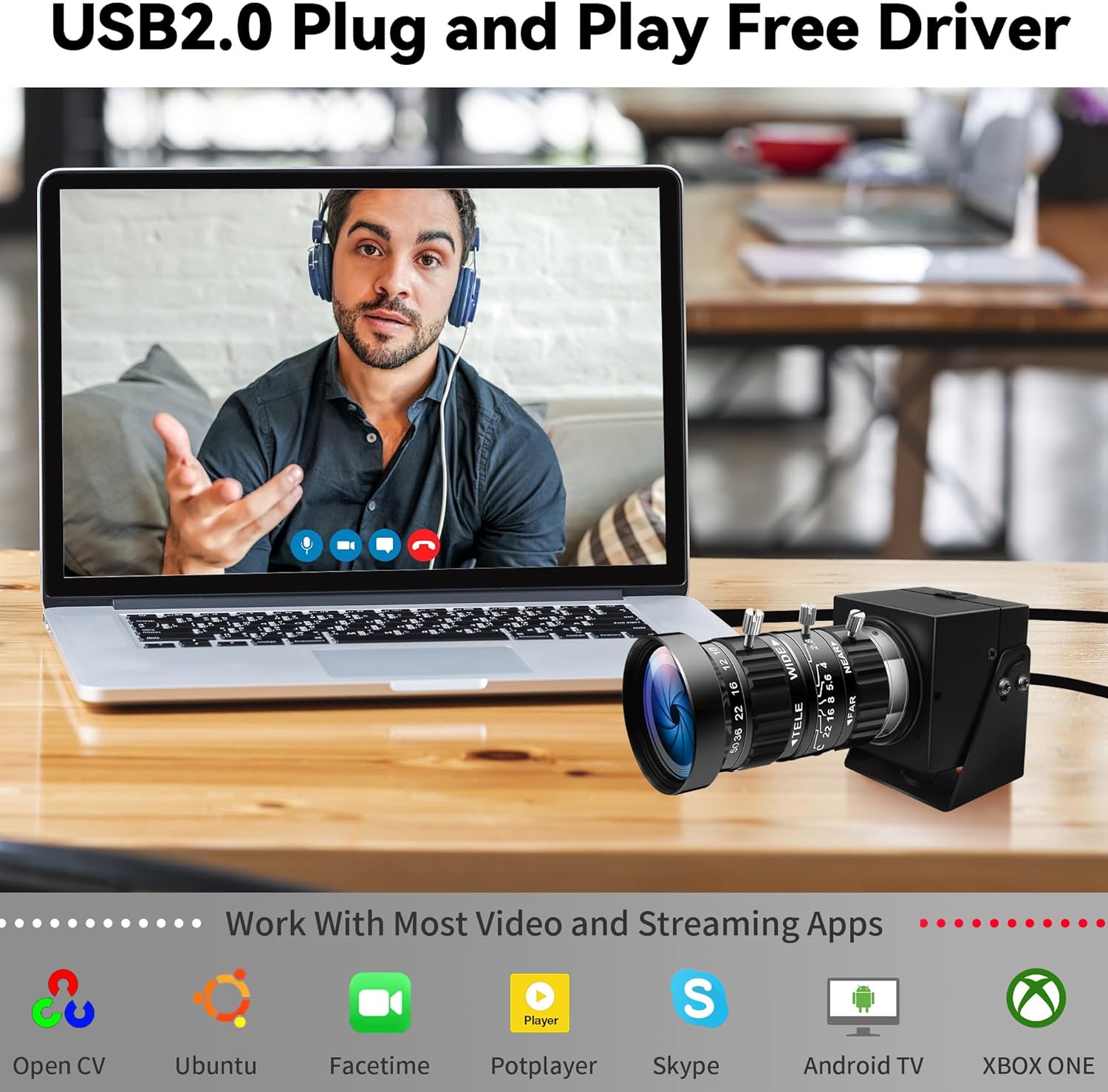 Cámara USB 1080P con Zoom Óptico 10X, Visión Nocturna y HDR 🌙🔍 - Imagen 4