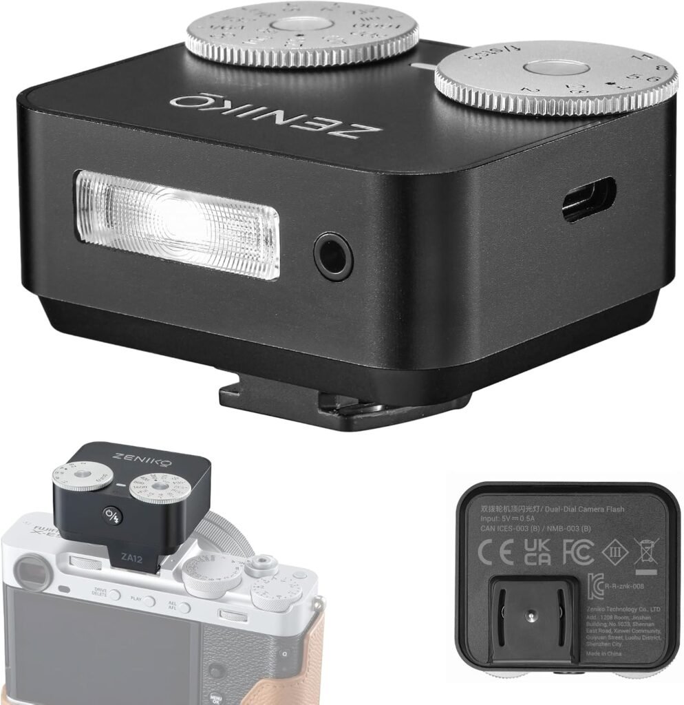 Flash retro mini ZA-12 con doble dial y reciclaje rápido ⚡📸