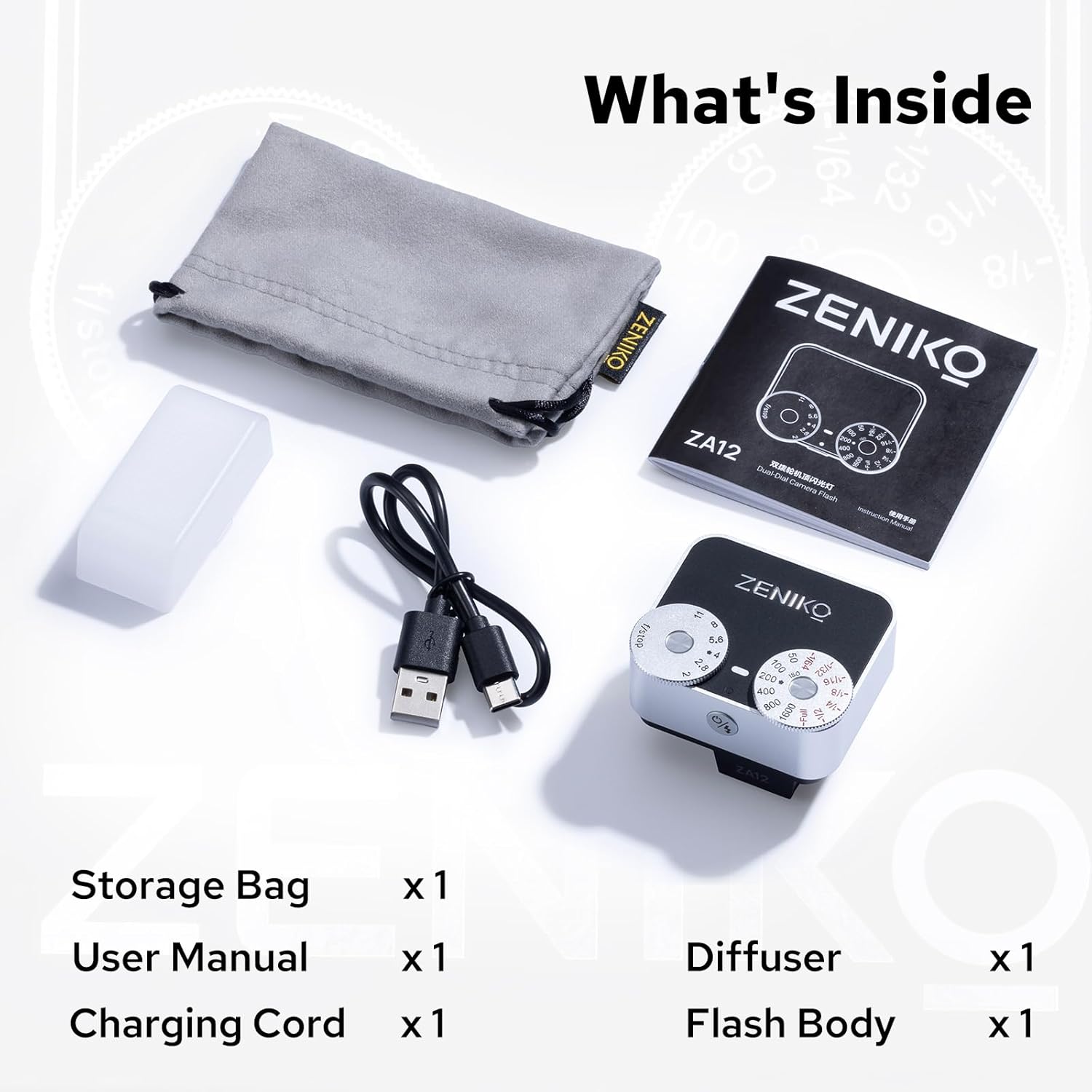 Flash Retro Mini para Cámara ZA-12 con 7 Niveles de Potencia - Imagen 9