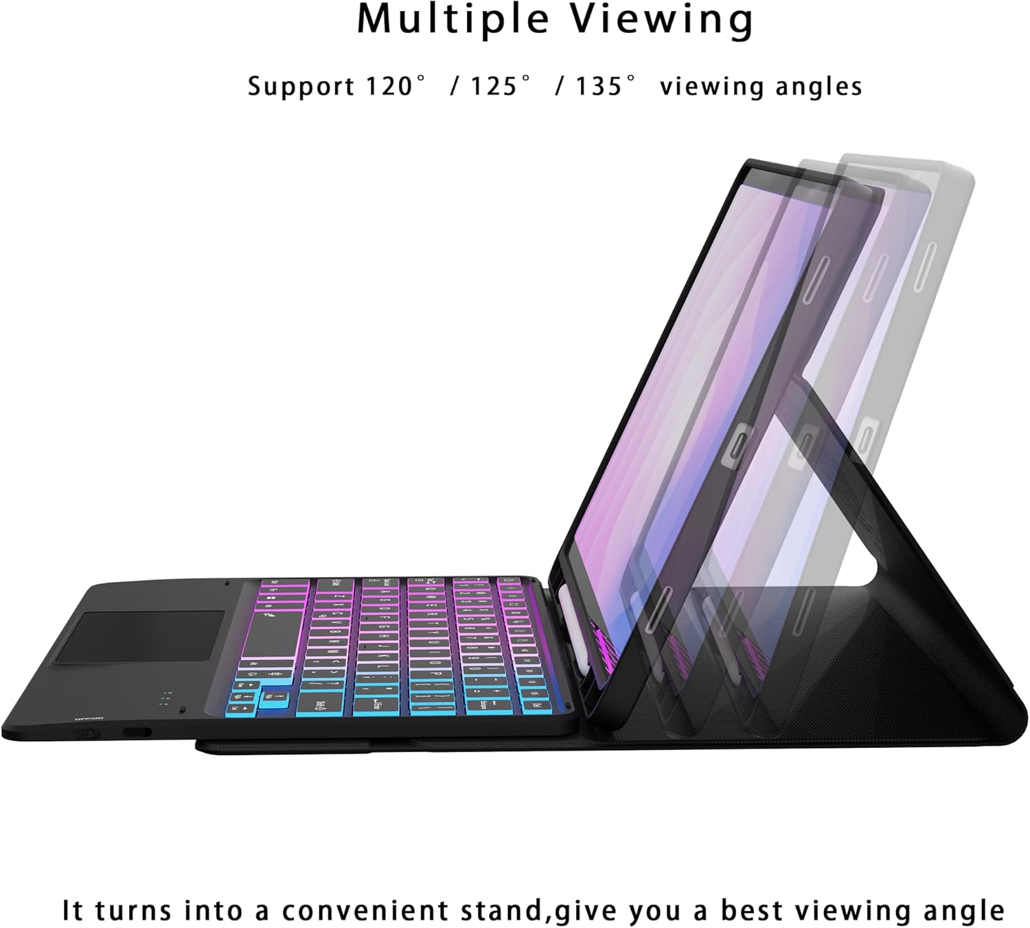 Funda con teclado retroiluminado para Galaxy Tab S11 11 pulgadas con touchpad y soporte 🌈💻 - Imagen 2