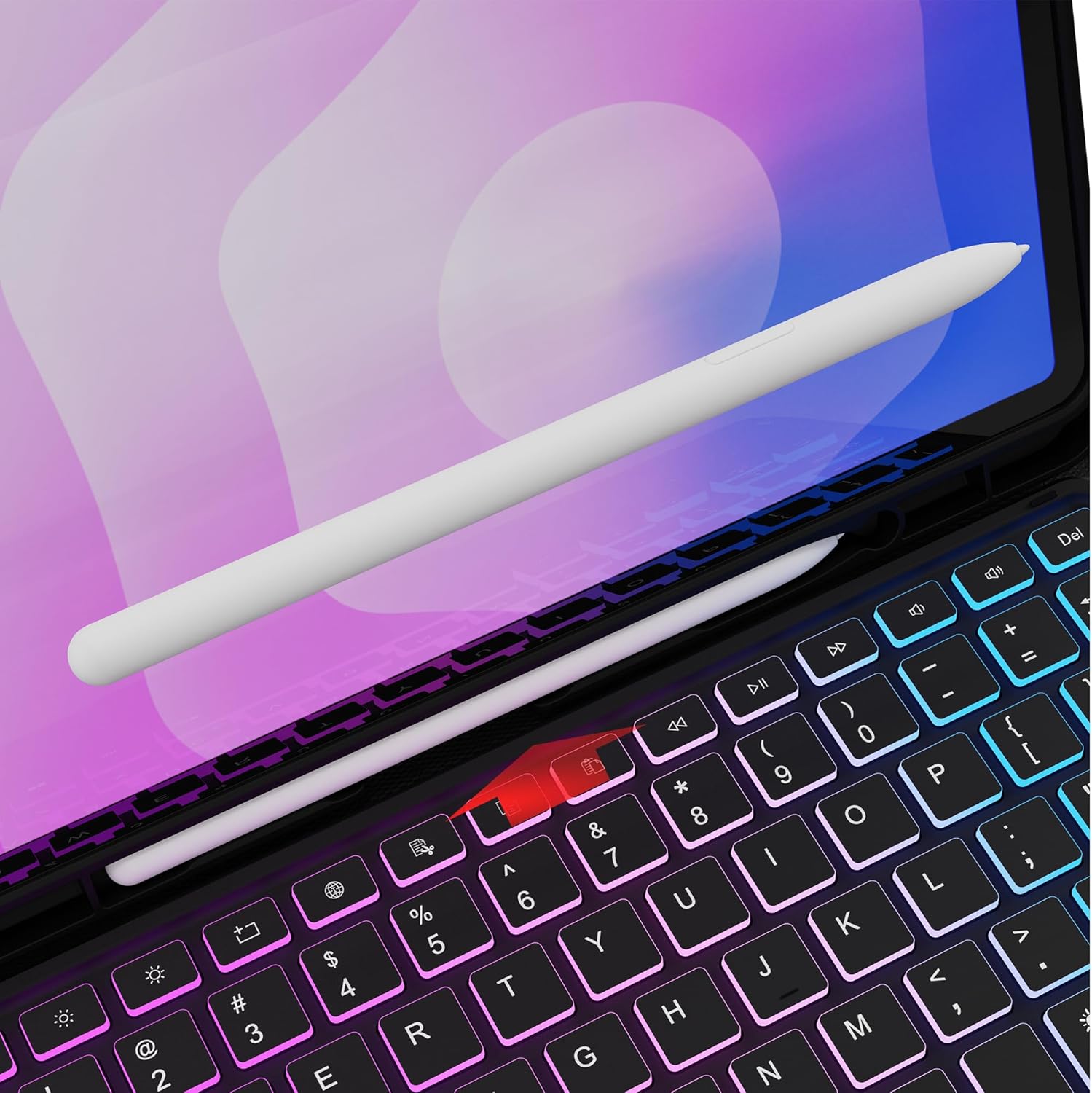 Funda con teclado retroiluminado para Galaxy Tab S11 11 pulgadas con touchpad y soporte 🌈💻 - Imagen 9