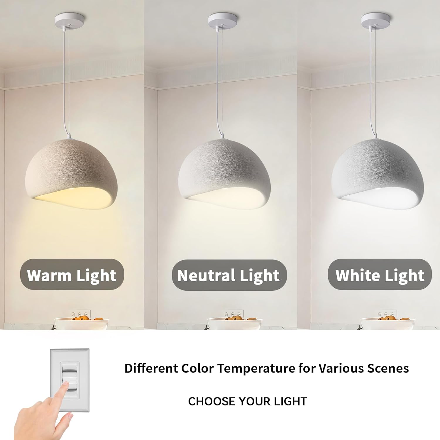 Lámpara Colgante Wabi Sabi Blanca de 30 cm (Techo) - Imagen 3