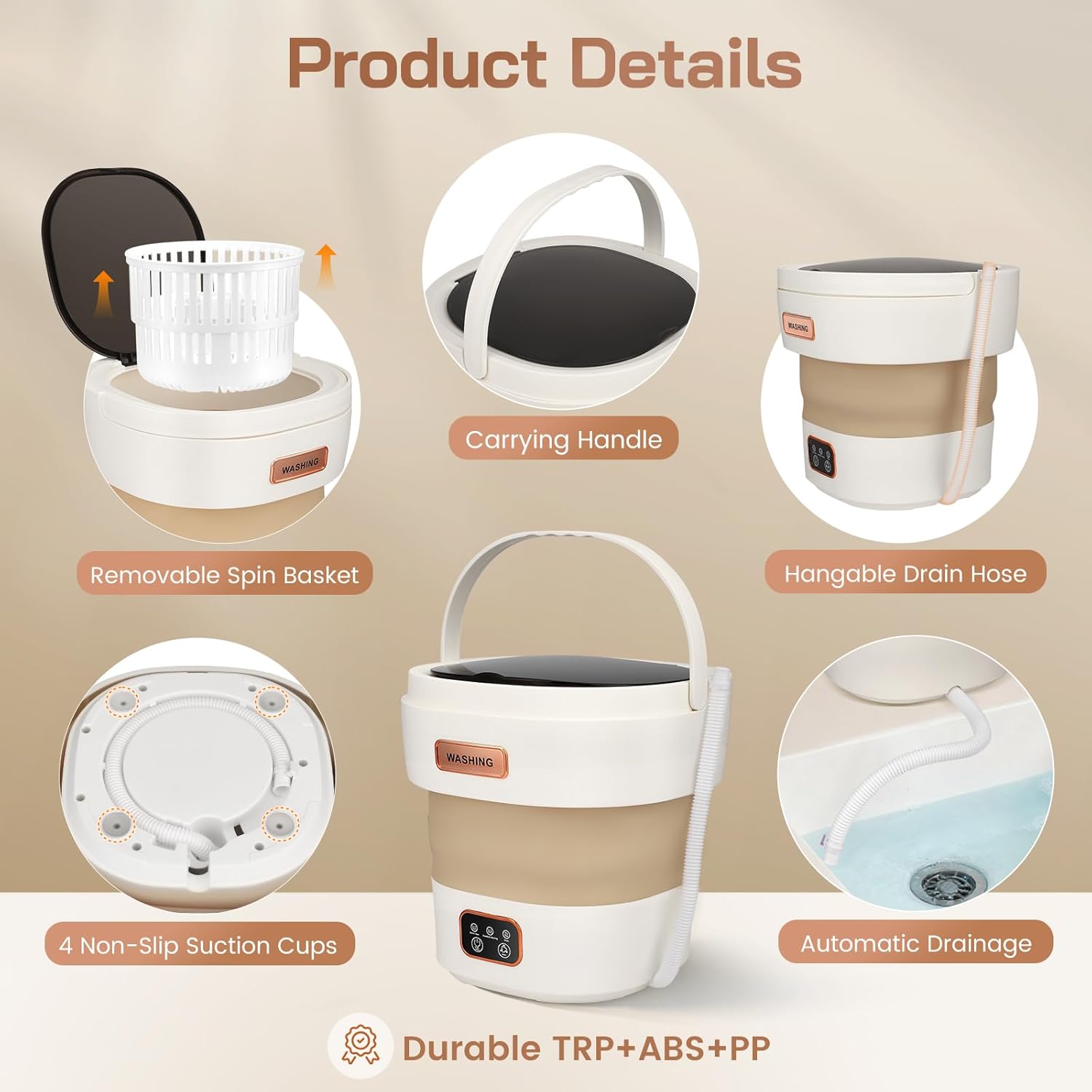 Lavadora Portátil Plegable 15 L con Canasta de Centrifugado 🧺✨ - Imagen 2