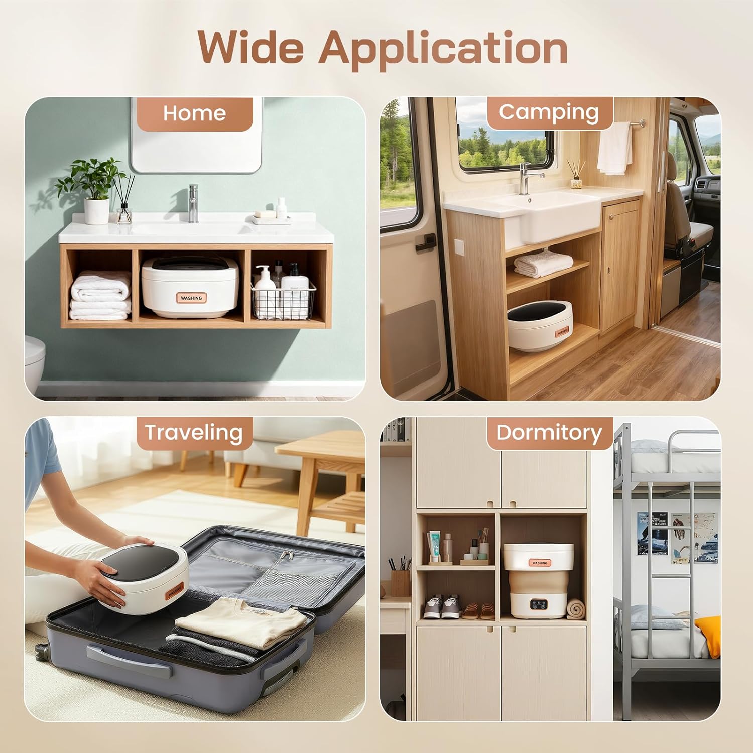 Lavadora Portátil Plegable 15 L con Canasta de Centrifugado 🧺✨ - Imagen 3