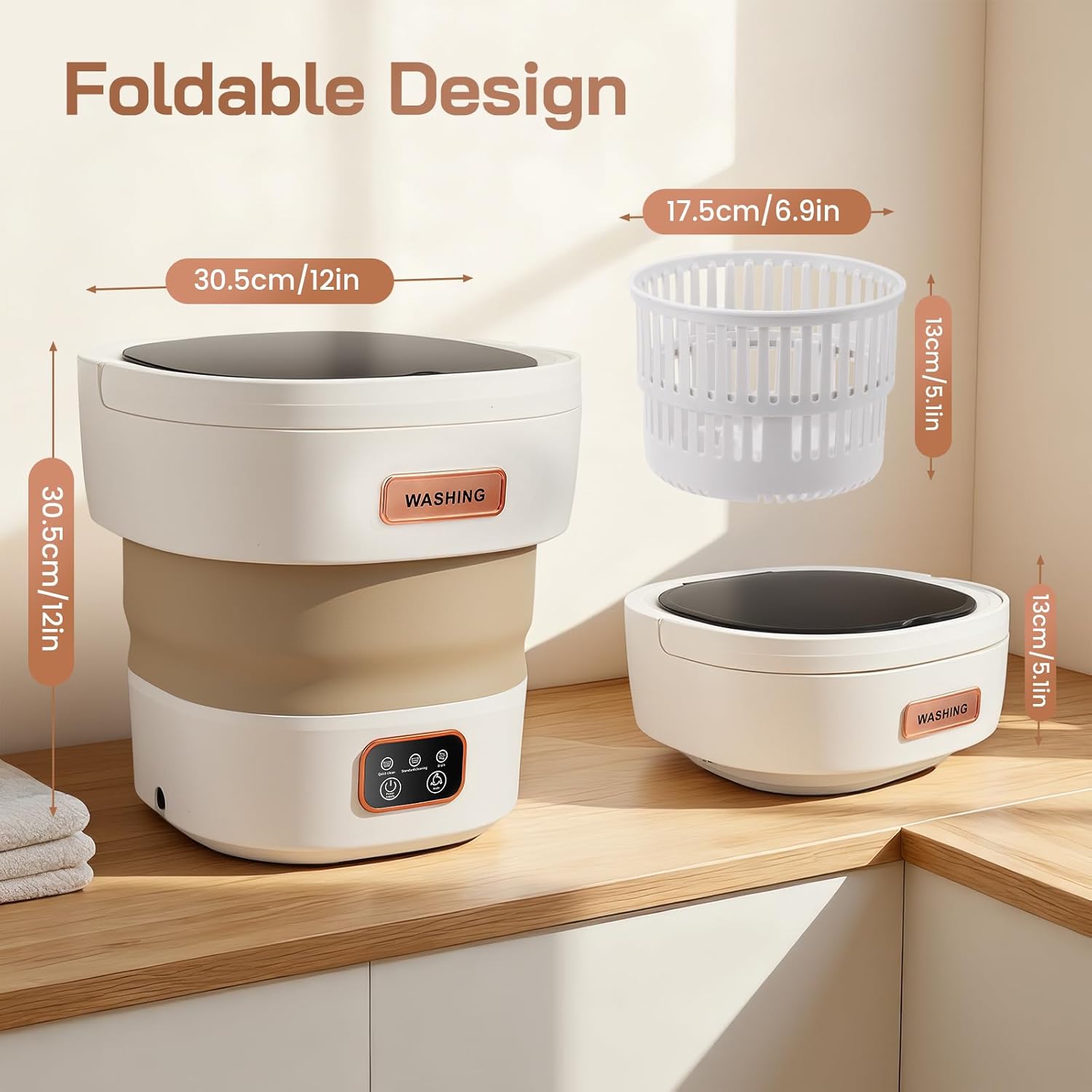 Lavadora Portátil Plegable 15 L con Canasta de Centrifugado 🧺✨ - Imagen 7