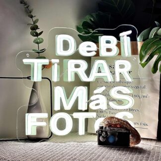 Letrero LED Neon DTTMF Blanco con Dimmer USB para Decoracion 🕯️✨