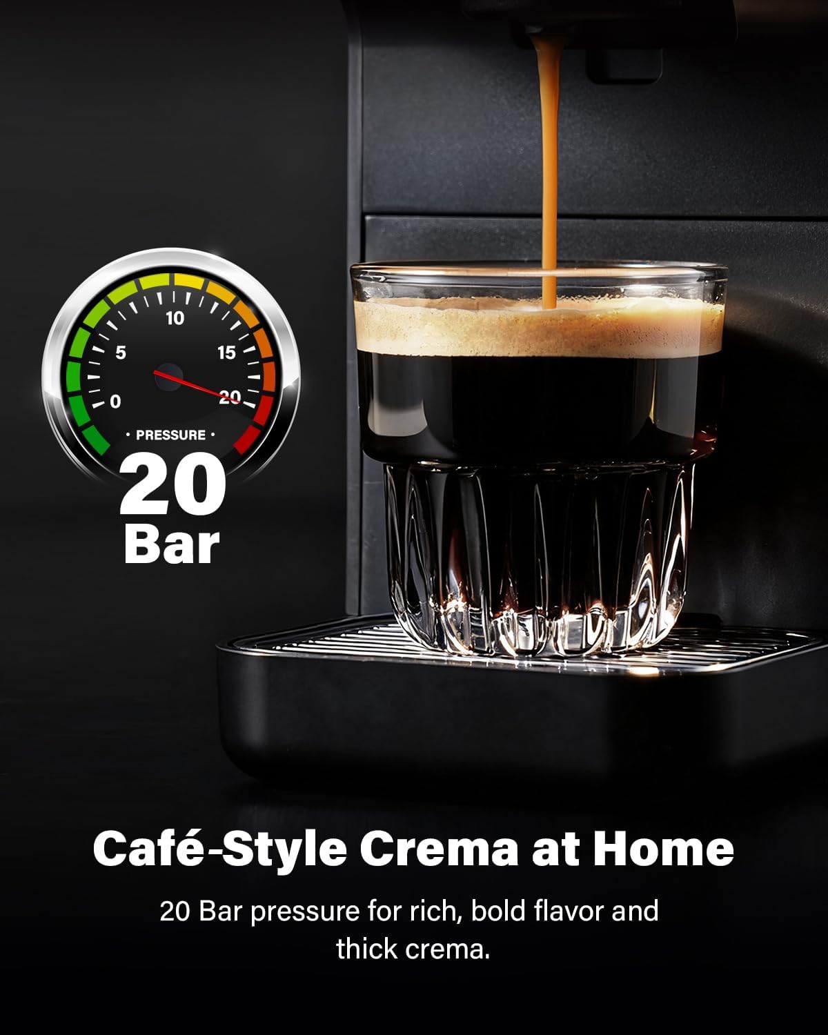Máquina de Espresso 20 Bar 4 en 1 para Cápsulas y Café Molido ☕️✨ - Imagen 3