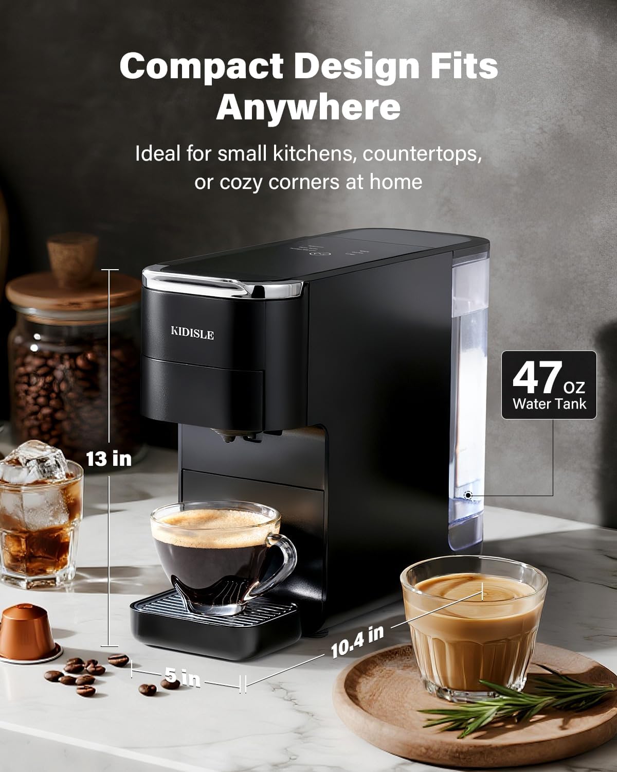 Máquina de Espresso 20 Bar 4 en 1 para Cápsulas y Café Molido ☕️✨ - Imagen 5