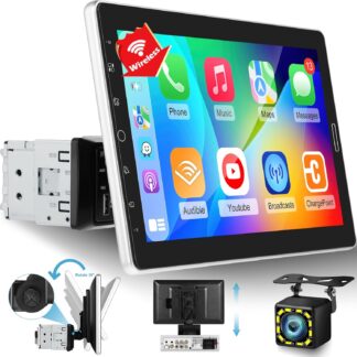 Pantalla EKAT 10.1” CarPlay / Android Auto 🚘 con Cámara de Reversa y Micrófono