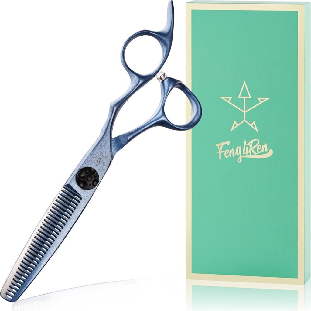 Tijera Profesional de Entresacar Fengliren Azul 17 cm