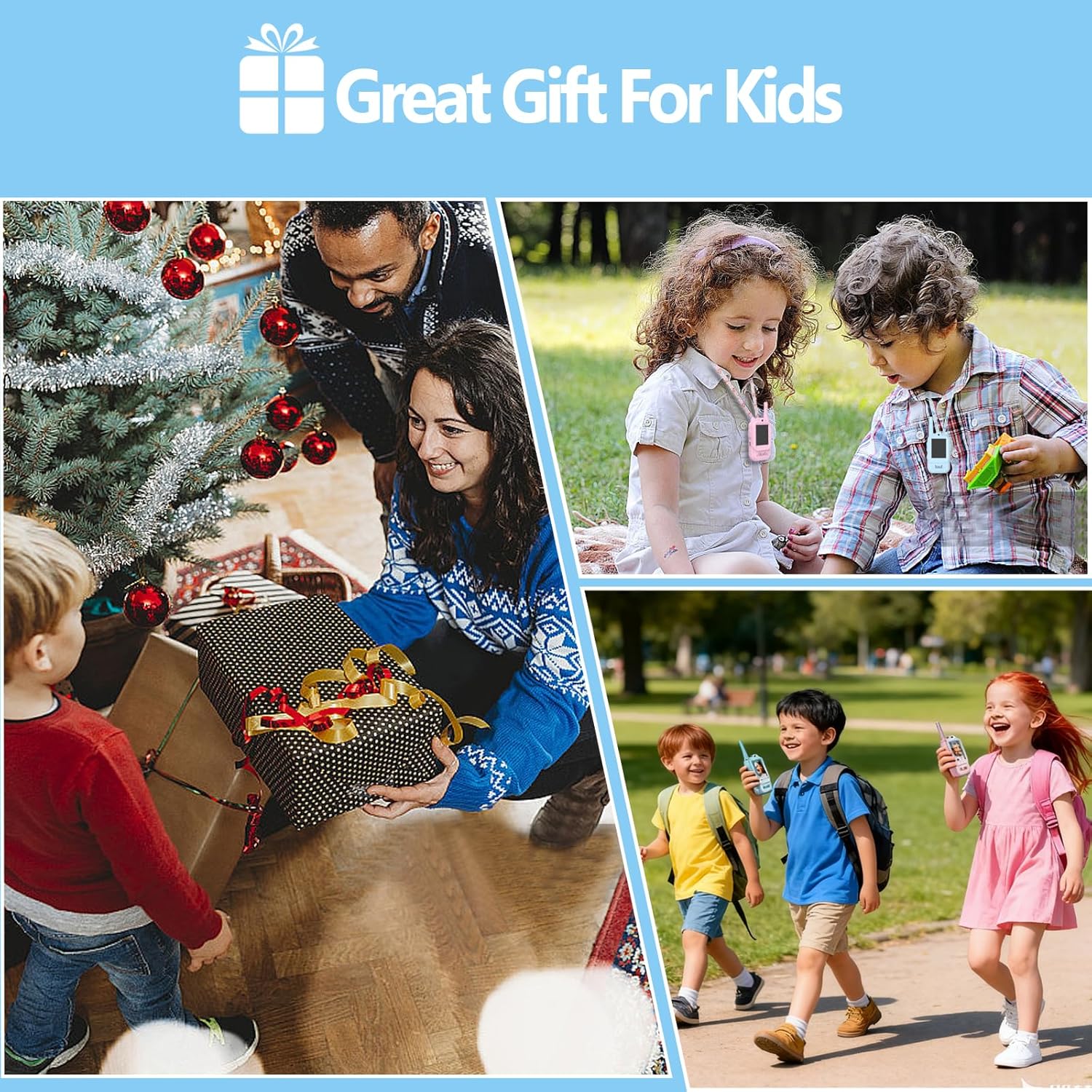 Walkie Talkies con Video para Niños Recargables 2 Pack Azul/Rosa 🎥📡 - Imagen 5