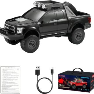 Bocina tipo camioneta pickup con luces LED y sonido estéreo 🎶🚙