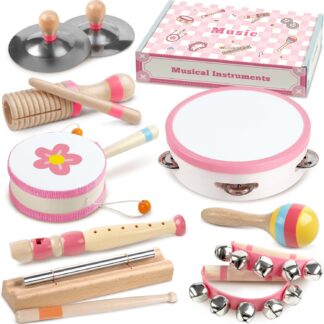 Set de instrumentos musicales Montessori de madera para niños 🎶🥁