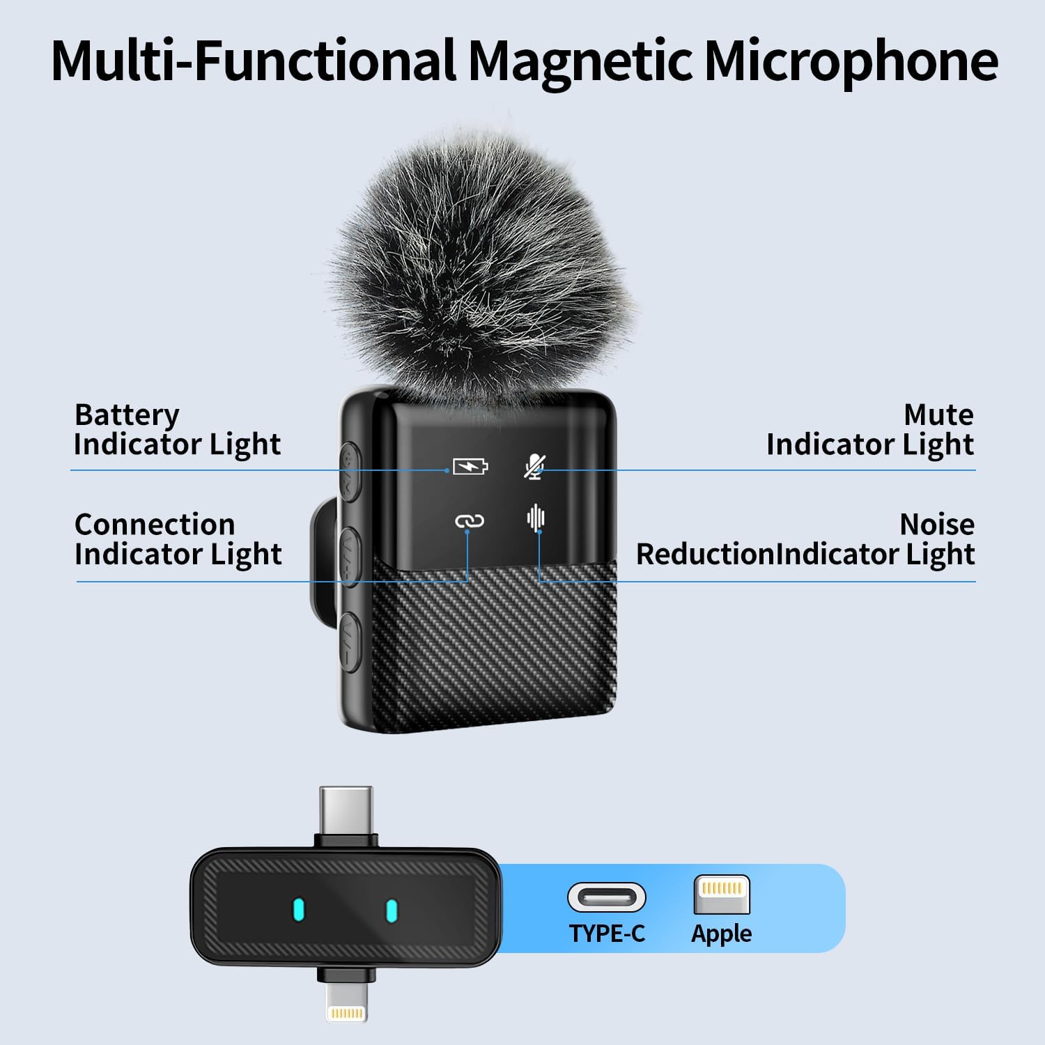 Kit de Vlogging para iPhone y Android con micrófono, luz y trípode 📸🎤 - Imagen 7