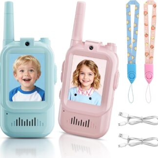 Walkie talkies con video y efectos de voz para niños (2 piezas) 🎥📞