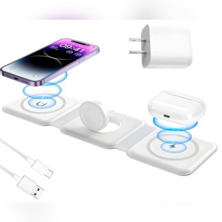 🔋 Estación de Carga Inalámbrica 3 en 1 para iPhone, Apple Watch y AirPods 🔋