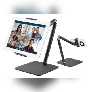 Soporte Ajustable para Tablet de Escritorio, Compatible con Celulares y Tablets de 4'' a 13'' 📱💻🖤