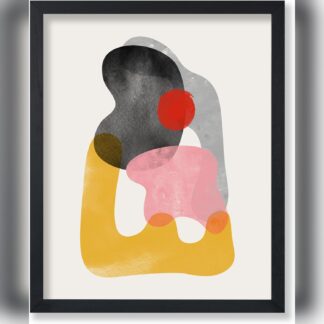 Póster Abstracto Geométrico 8x10 Estilo Mid Century Modern para Decoración 🎨🖼️