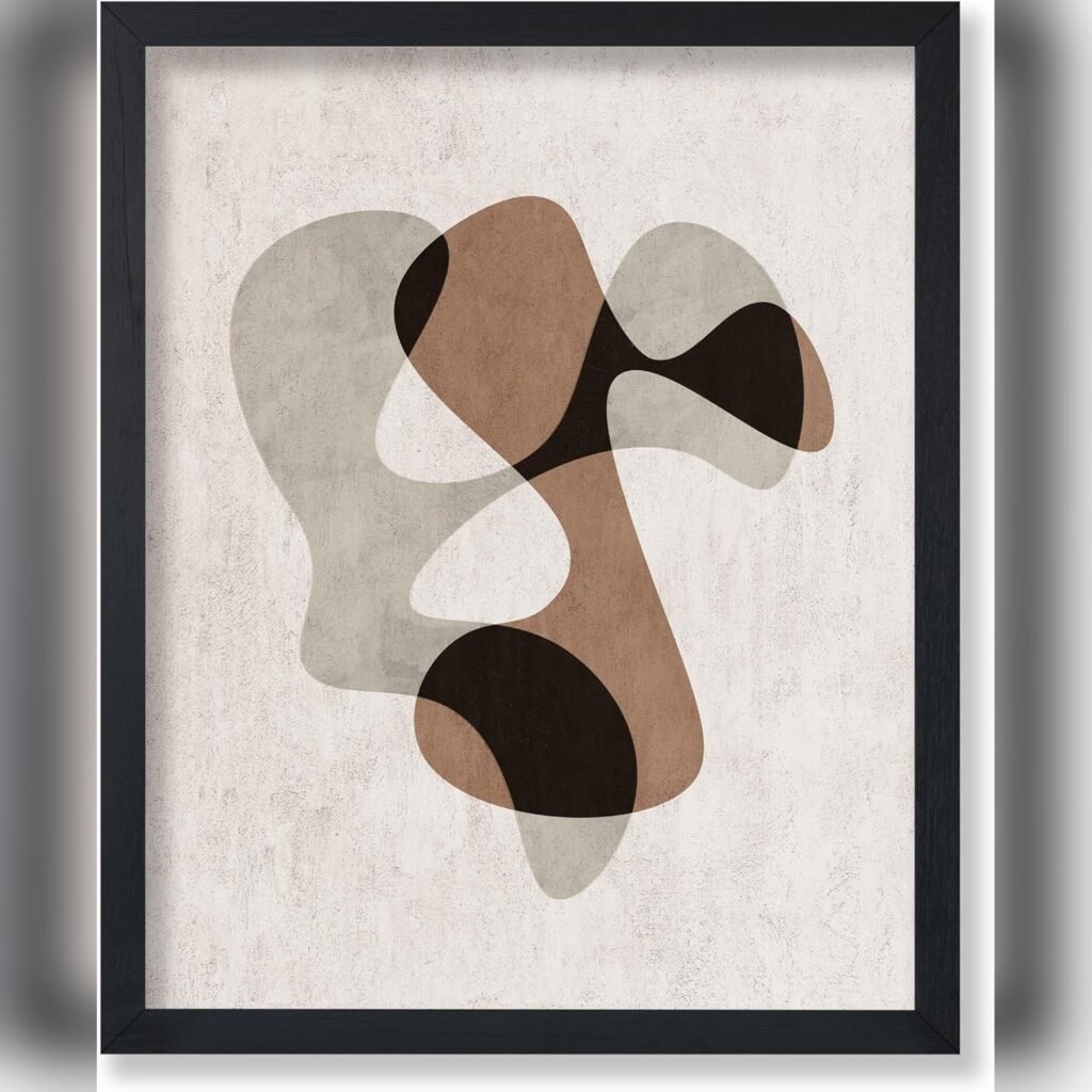 Póster Vivid Shapes Geométrico 8x10 en Tonos Tierra Estilo Mid Century Modern 🎨🖼️