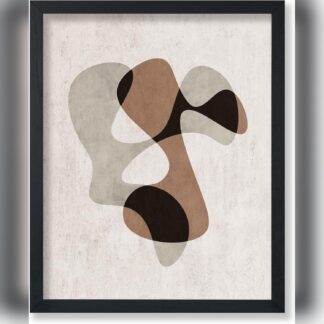 Póster Vivid Shapes Geométrico 8x10 en Tonos Tierra Estilo Mid Century Modern 🎨🖼️