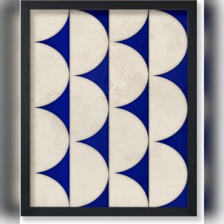 Póster Tile Pattern Geométrico Azul Cobalto 8x10 Estilo Mid Century Modern 🟦🎨