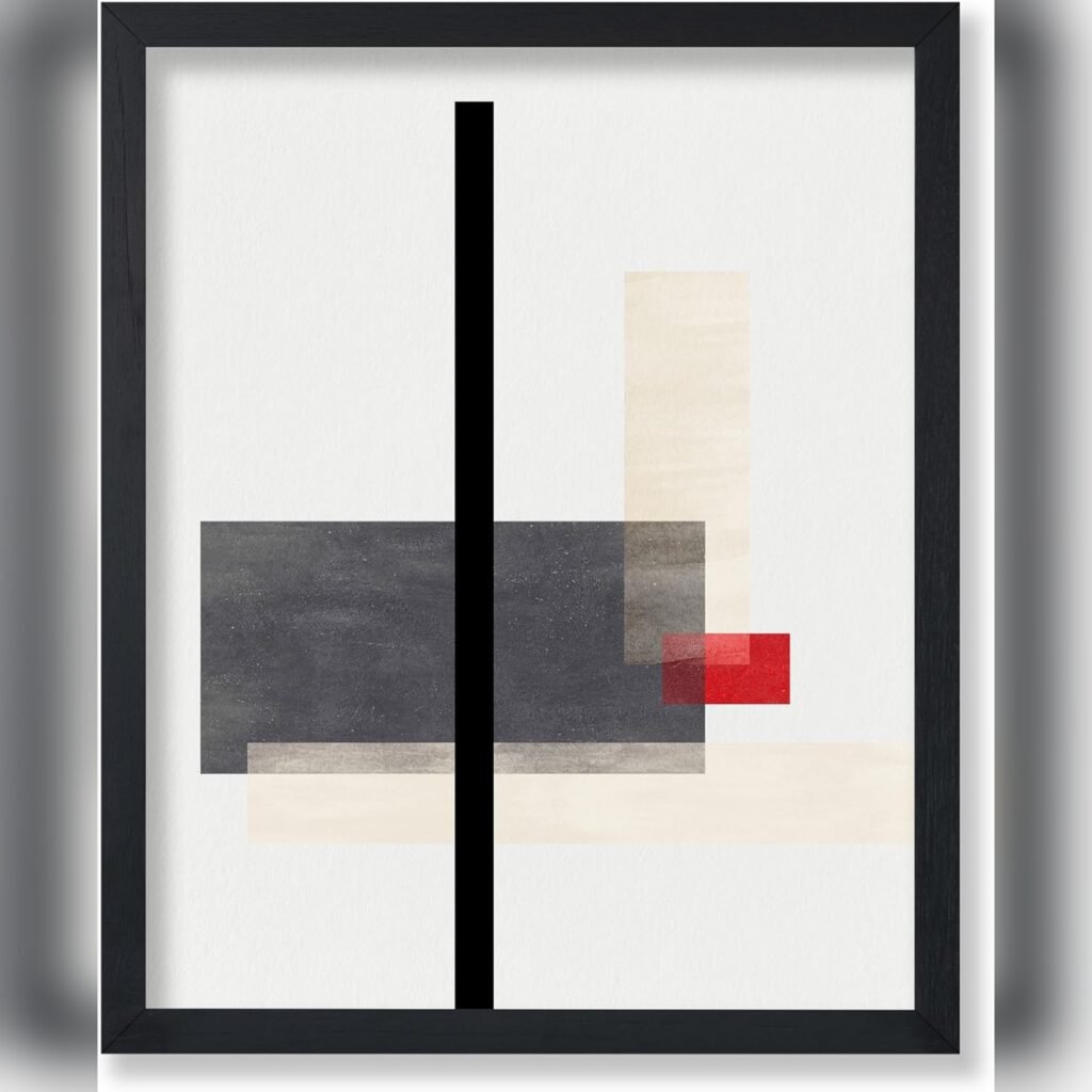 Póster Geométrico de Composición Artística 8x10 Estilo Mid Century Modern 🖊️🎨