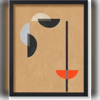 Póster Abstracto Geométrico Boho Chic 20x25 cm 🌿🖼️