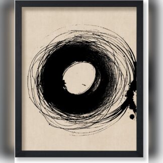 Póster Minimalista de Círculo Hecho a Mano 20x25 cm para Sala o Dormitorio 🎨🖌️