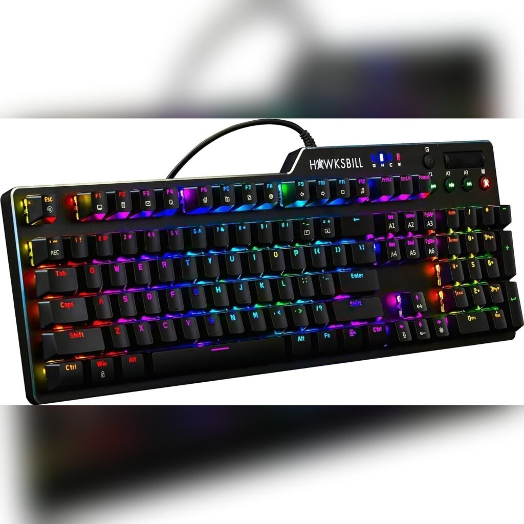 Teclado Mecánico RGB con Cable USB-C, 104 Teclas Clicky 🎮✨