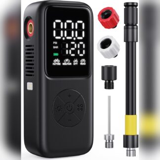 Mini Bomba Eléctrica Portátil 120 PSI con Medidor para Bicicletas, Motos y Balones ⚙️🚴‍♂️
