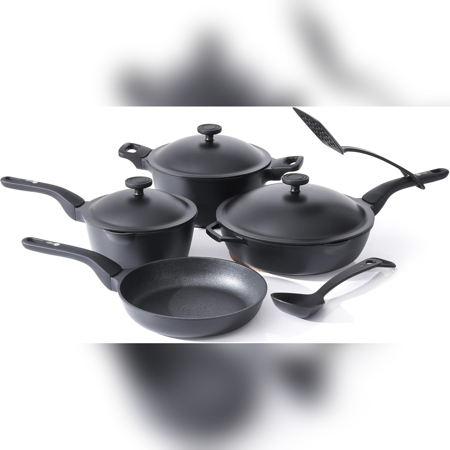 Set de Cocina Antiadherente de 13 Piezas con Tapas y Utensilios – Nada se pega, compatible con todas las estufas 🍳🔥