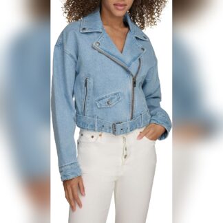 Chaqueta Corta de Mezclilla para Mujer con Estilo Moto 🧥✨