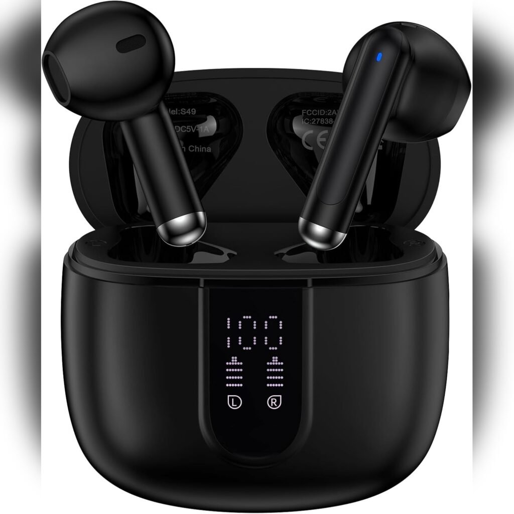 Audífonos Bluetooth con Micrófono, Cancelación de Ruido y Pantalla LED para Android y iPhone 🎧📱