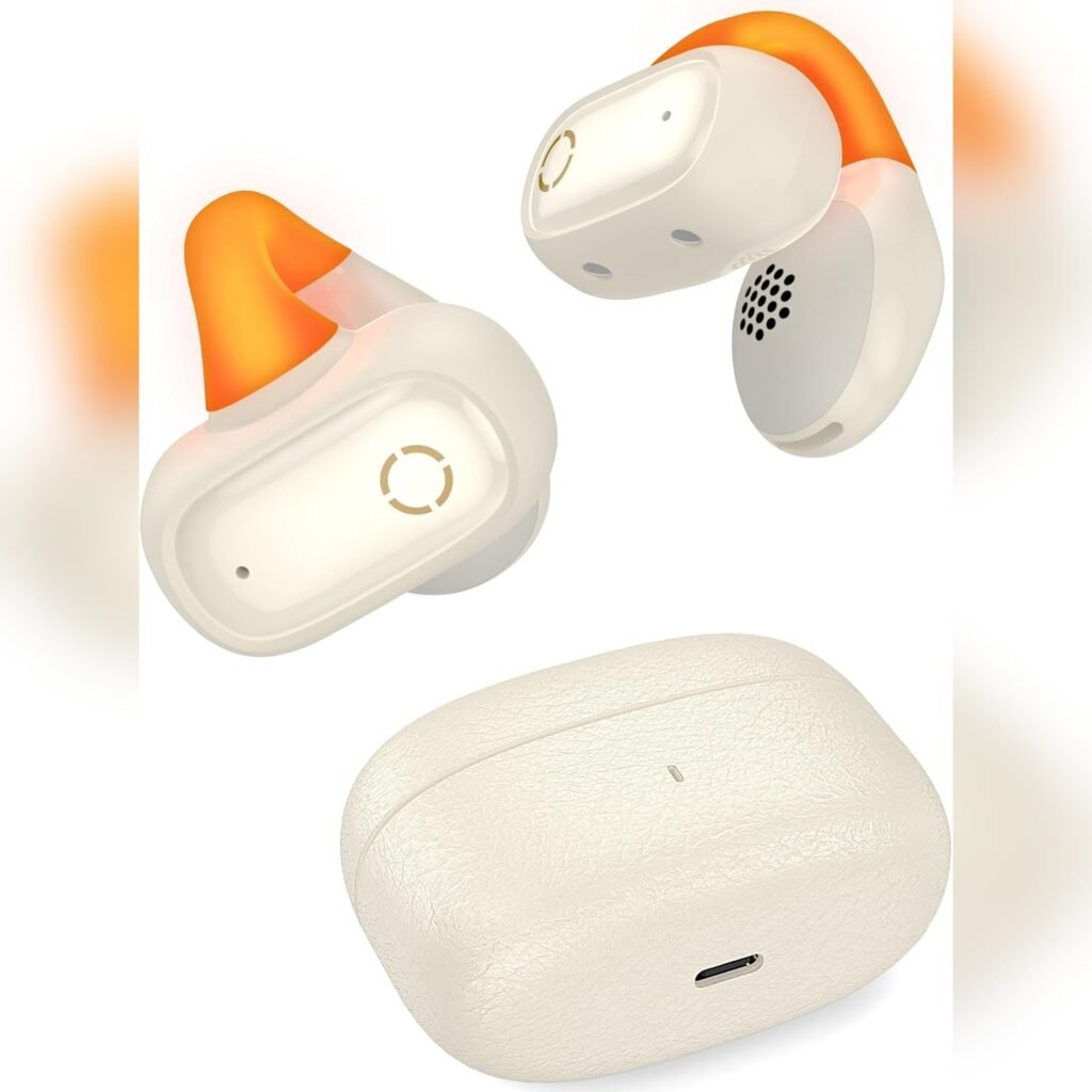 Audífonos inalámbricos clip-on con luz de seguridad y micrófono 🎧✨