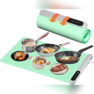 Tapete Eléctrico para Calentar Comida con 6 Niveles de Temperatura y Temporizador ⏲️🔥