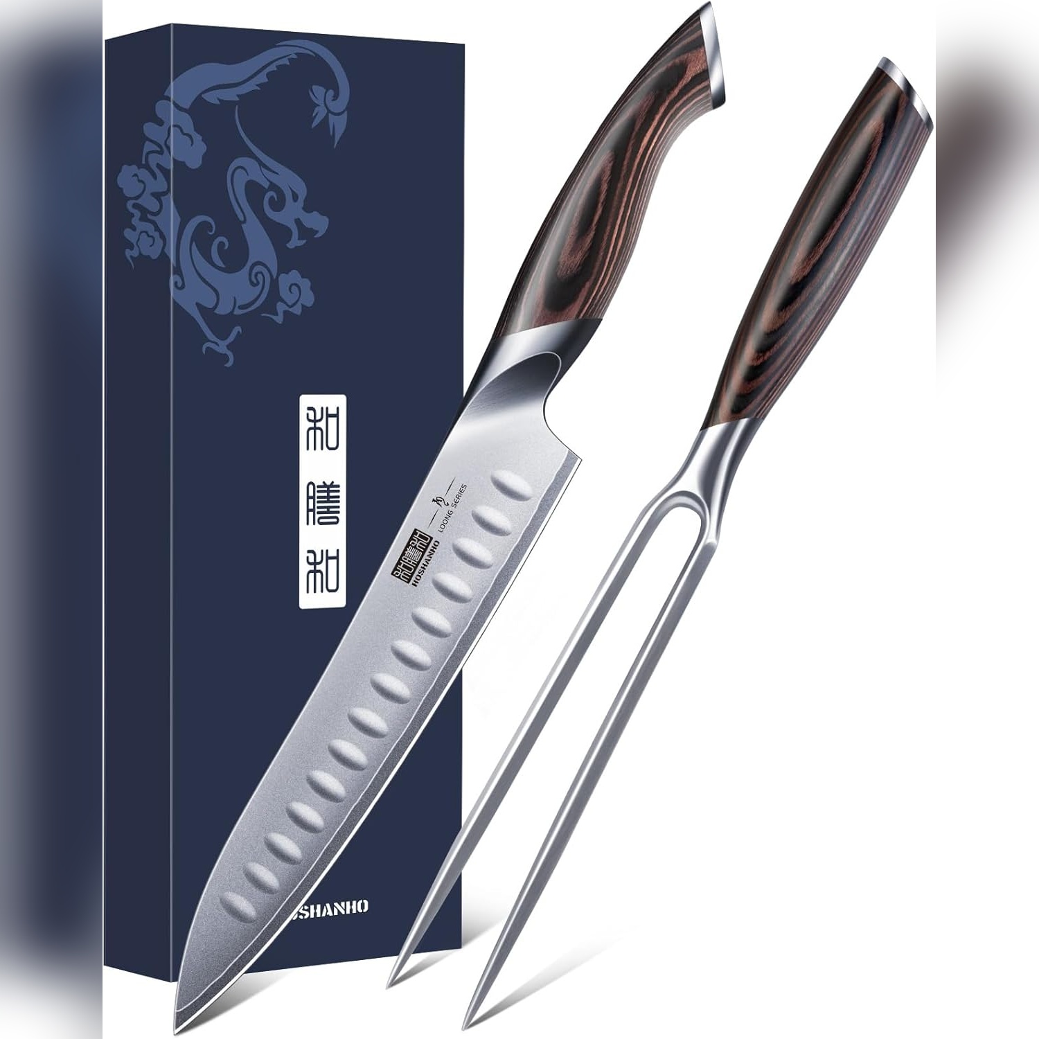 Set de cuchillo y tenedor para carne de acero inoxidable con mango ergonómico 🥩🔪