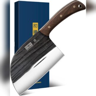 Cuchillo de Chef Serbio 16.5 cm de Acero de Alto Carbono con Mango de Nogal 🌟🔪🔥