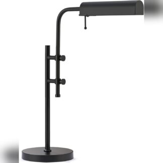 Lámpara de escritorio industrial ajustable con brazo giratorio y luz LED regulable 🌟💡