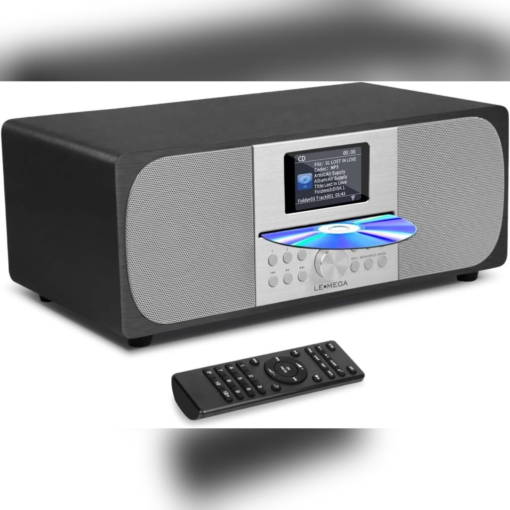 Sistema de sonido estéreo con CD, radio FM, Bluetooth, USB y temporizador 🖤🎶