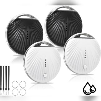 Localizador Bluetooth 4 Pack compatible con Apple Find My, impermeable y con batería reemplazable 🔑🐶📱