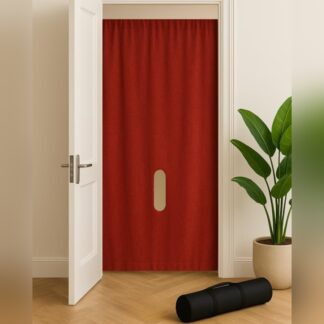 Cortina Portátil con Aro para Puerta 🚪🔴